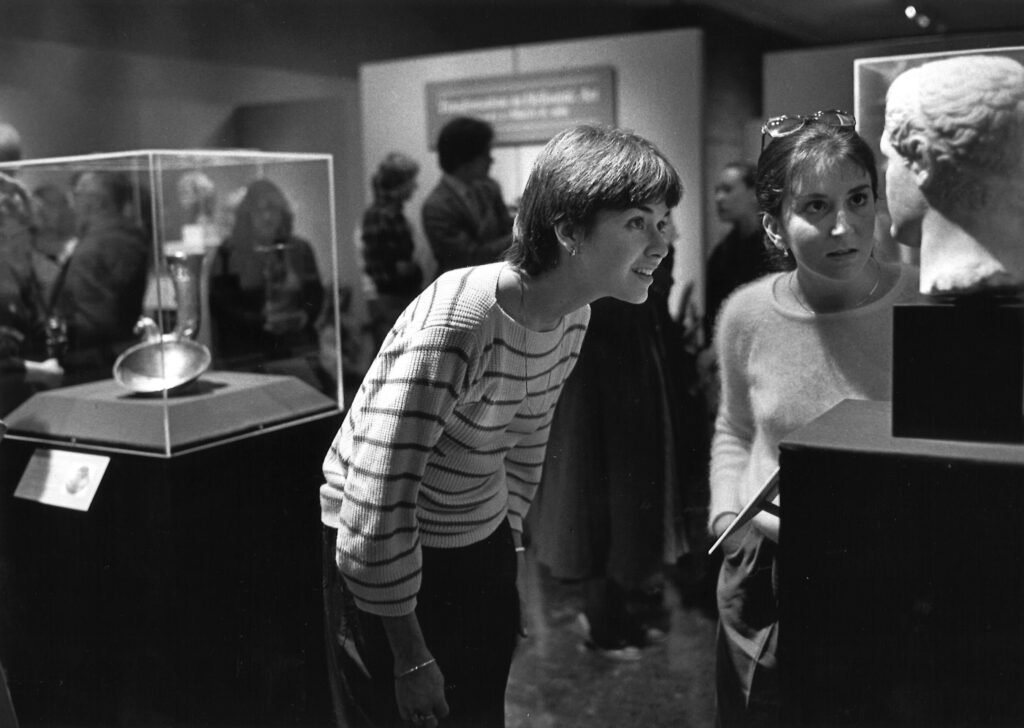 Archival Photograph of Visitors at the Exhibition in 1983