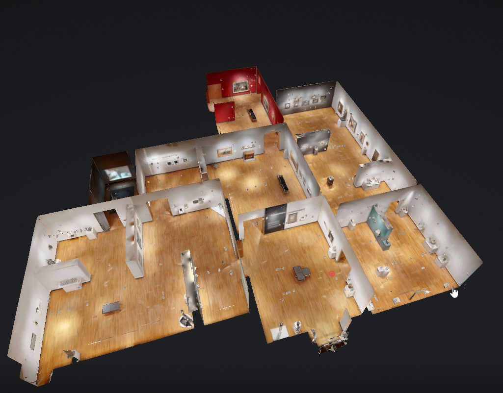 "Dollhouse" view of 3D Museum